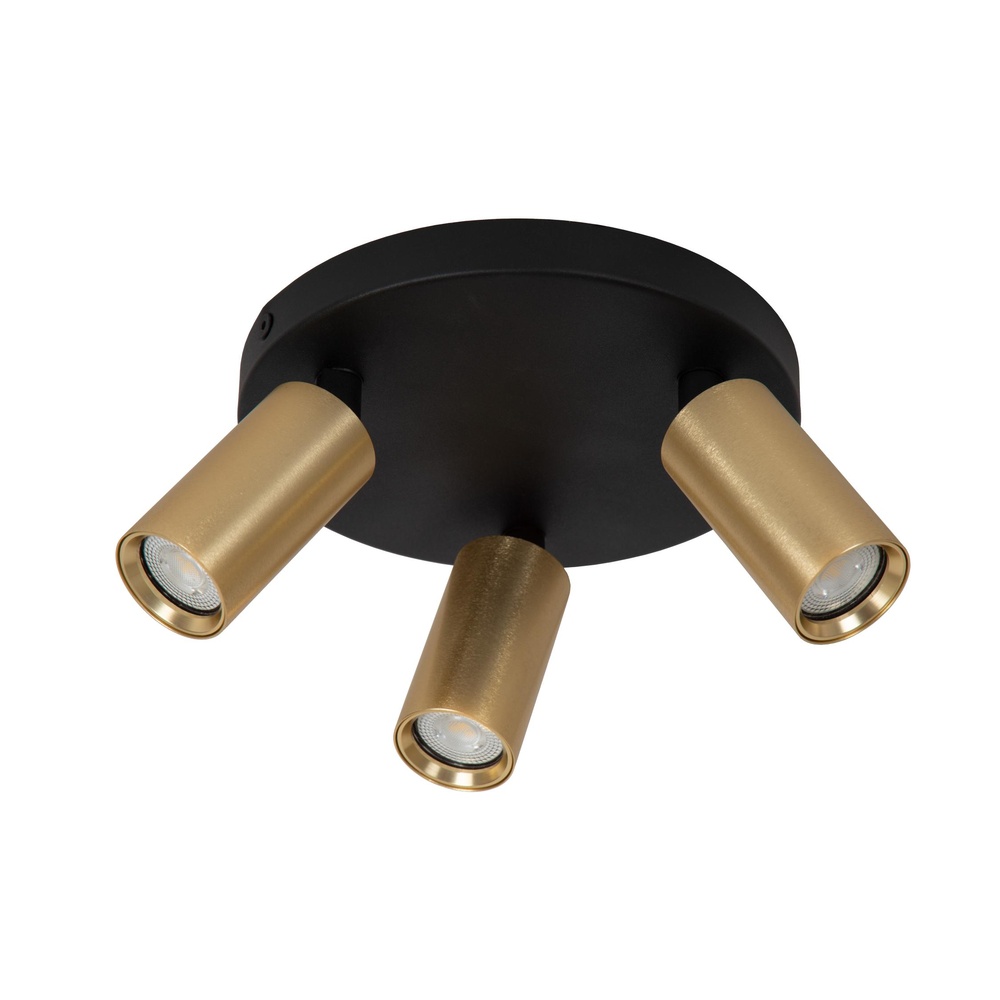 Lucide PlafondspotRitmo mini GU10 3-liichts goud - 09942/13/02
